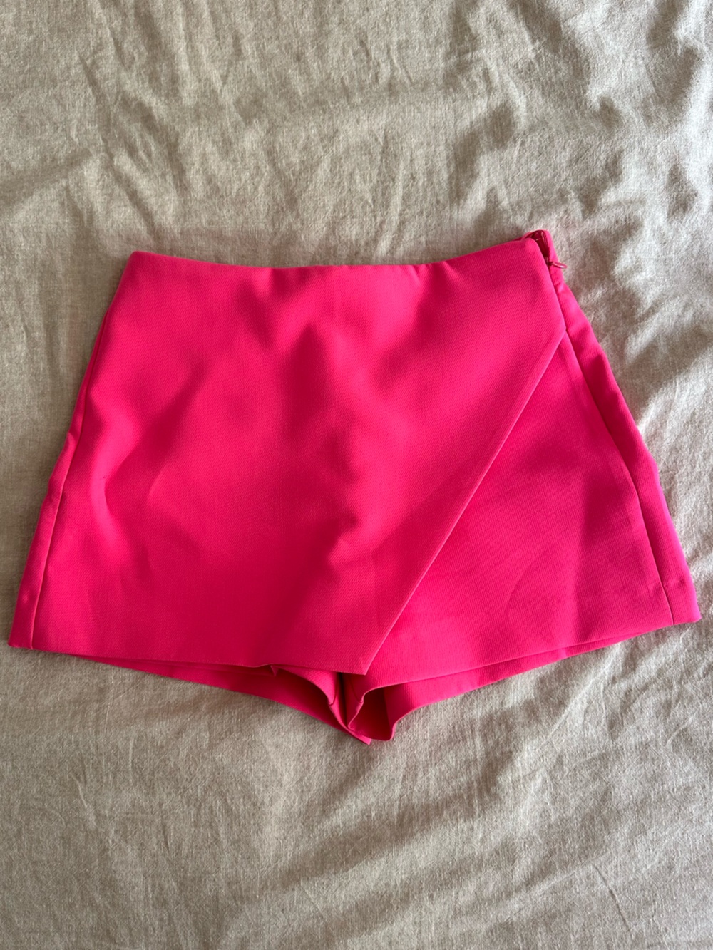 Zara Hot Pink Mini Skort Size Small